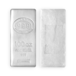100 ounces cast Silver Bar | JBR