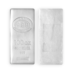 100 ounces cast Silver Bar | JBR