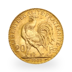 5.81 grams Gold 20 French Francs Marianne Rooster Napoleon